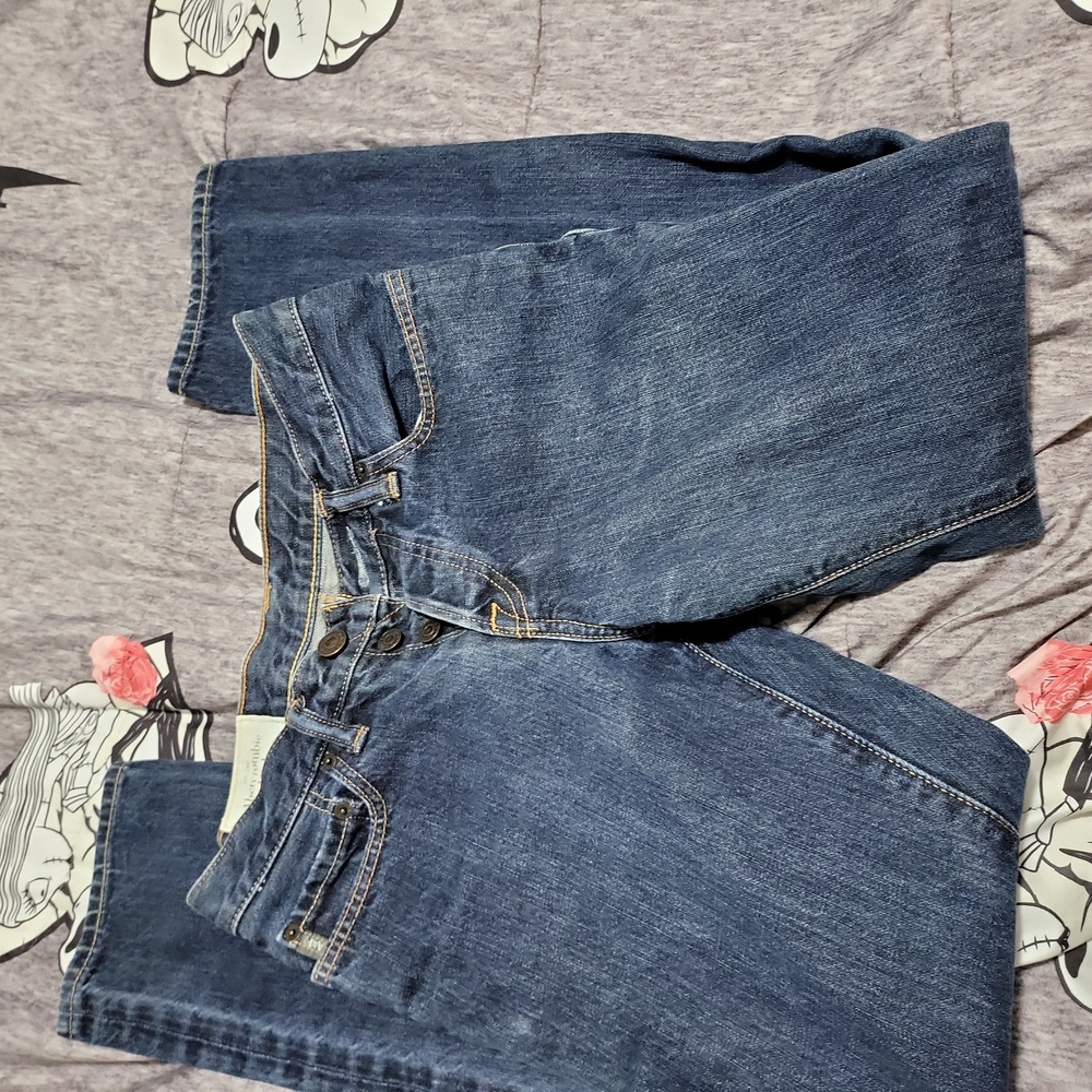 Dark blue jeans